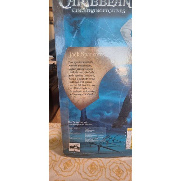 Disney Pirates of the Caribbean JACK SPARROW children's costume size S (4-6) NIB - Picture 5 of 7